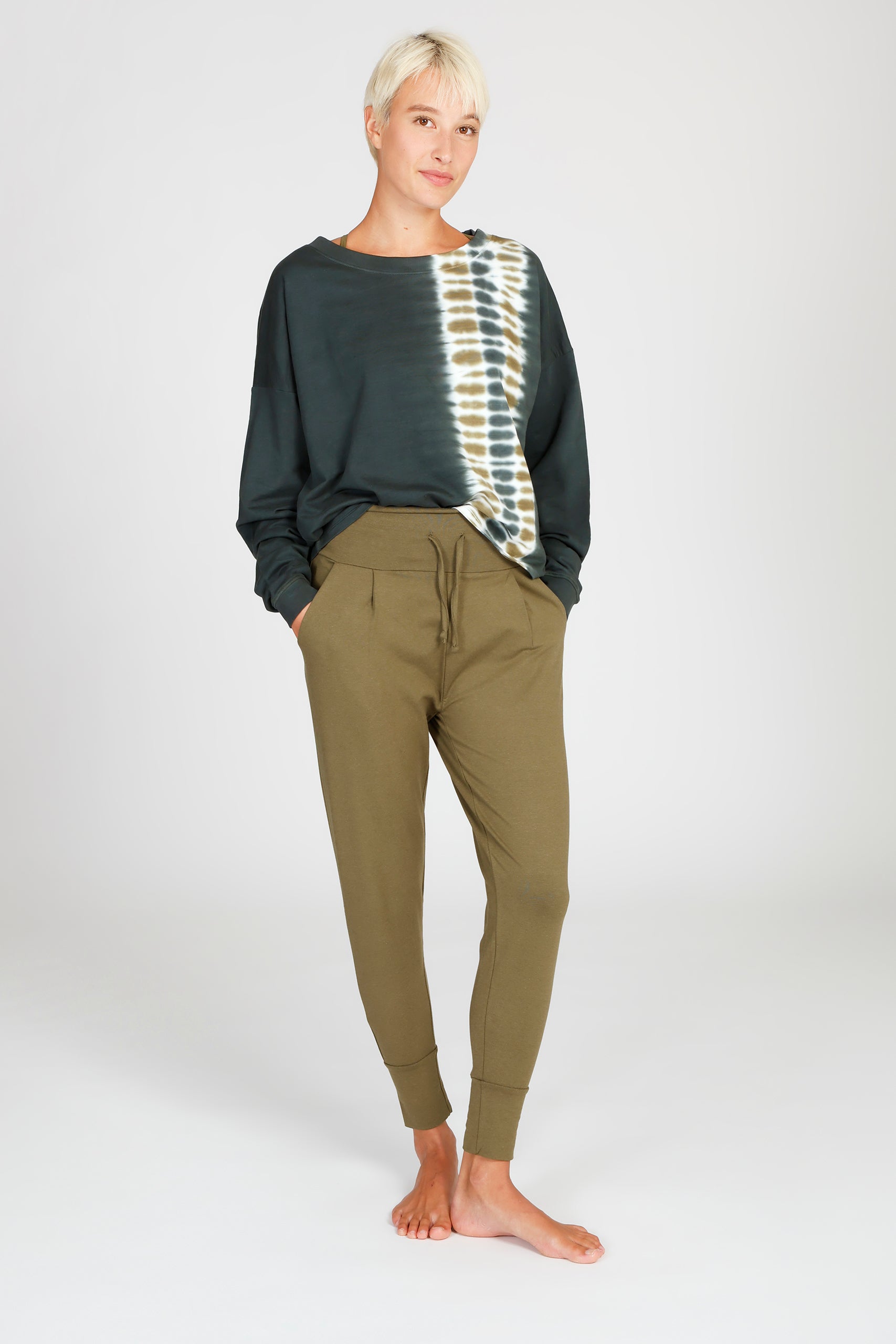 Kismet Batik Sweater Seaweed