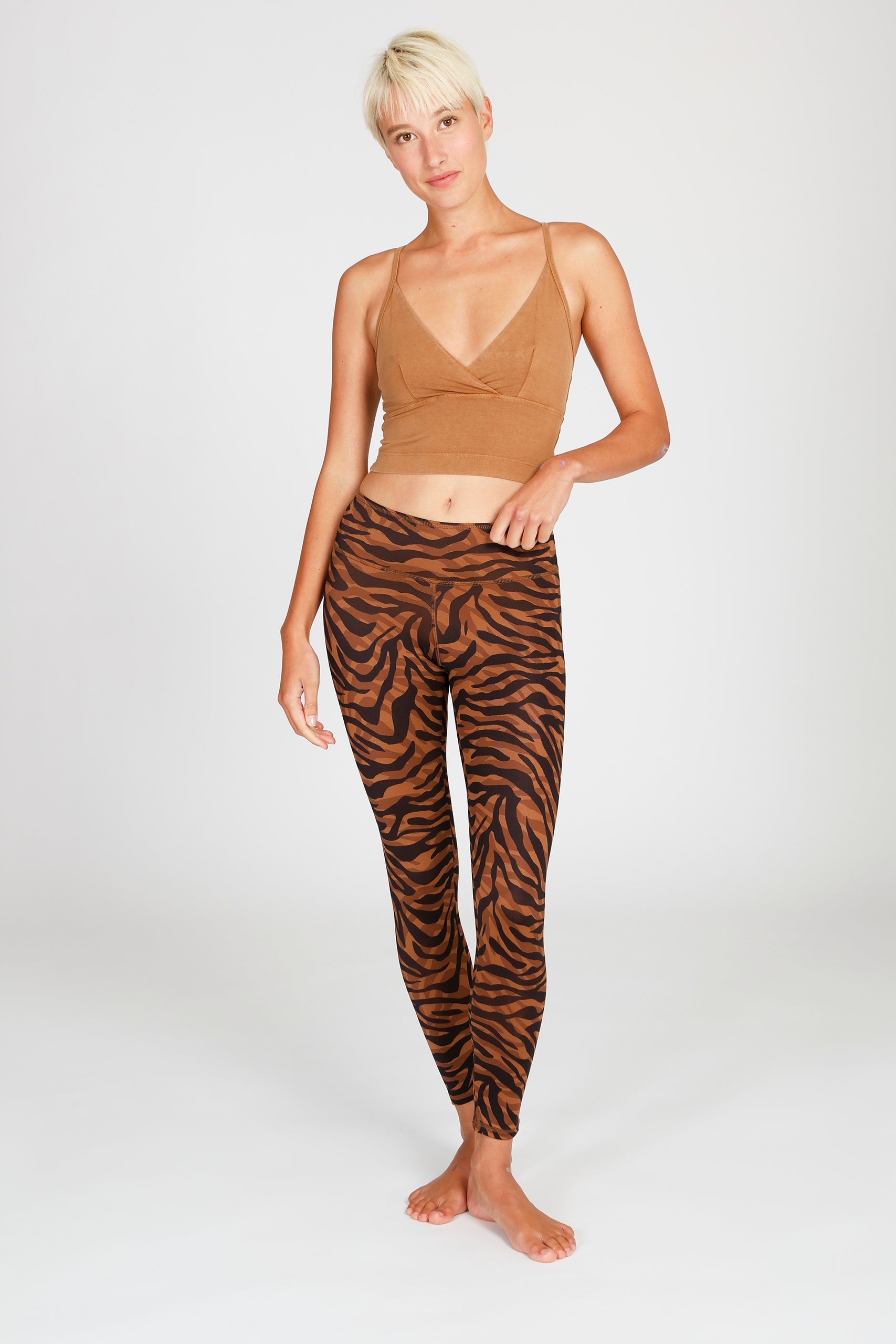 Yoga Leggings Ganga 7/8 Camou Brown