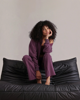 Lux Bomber Jacket Italian Plum – Rückenansicht – Hey Honey