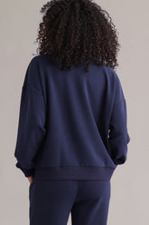 Lux Bomber Jacket Baritone Blue – Frontansicht – Hey Honey