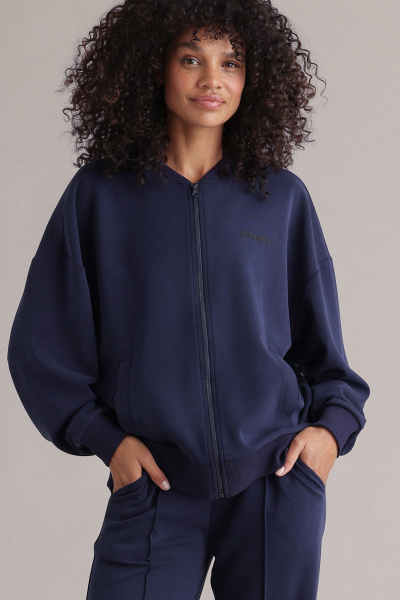 Lux Bomber Jacket Baritone Blue – Jacke von Hey Honey