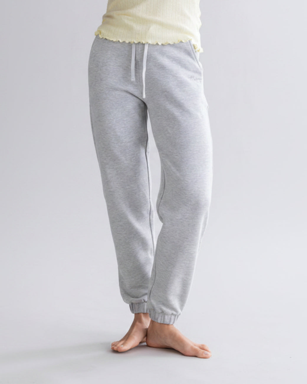 Cuff Sweat Pants - Grey Melange