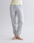 greenyogashop Cuff Sweatpants in Grau Melange mit elastischem Bund, Kordelzug und Bündchen an den Beinabschlüssen