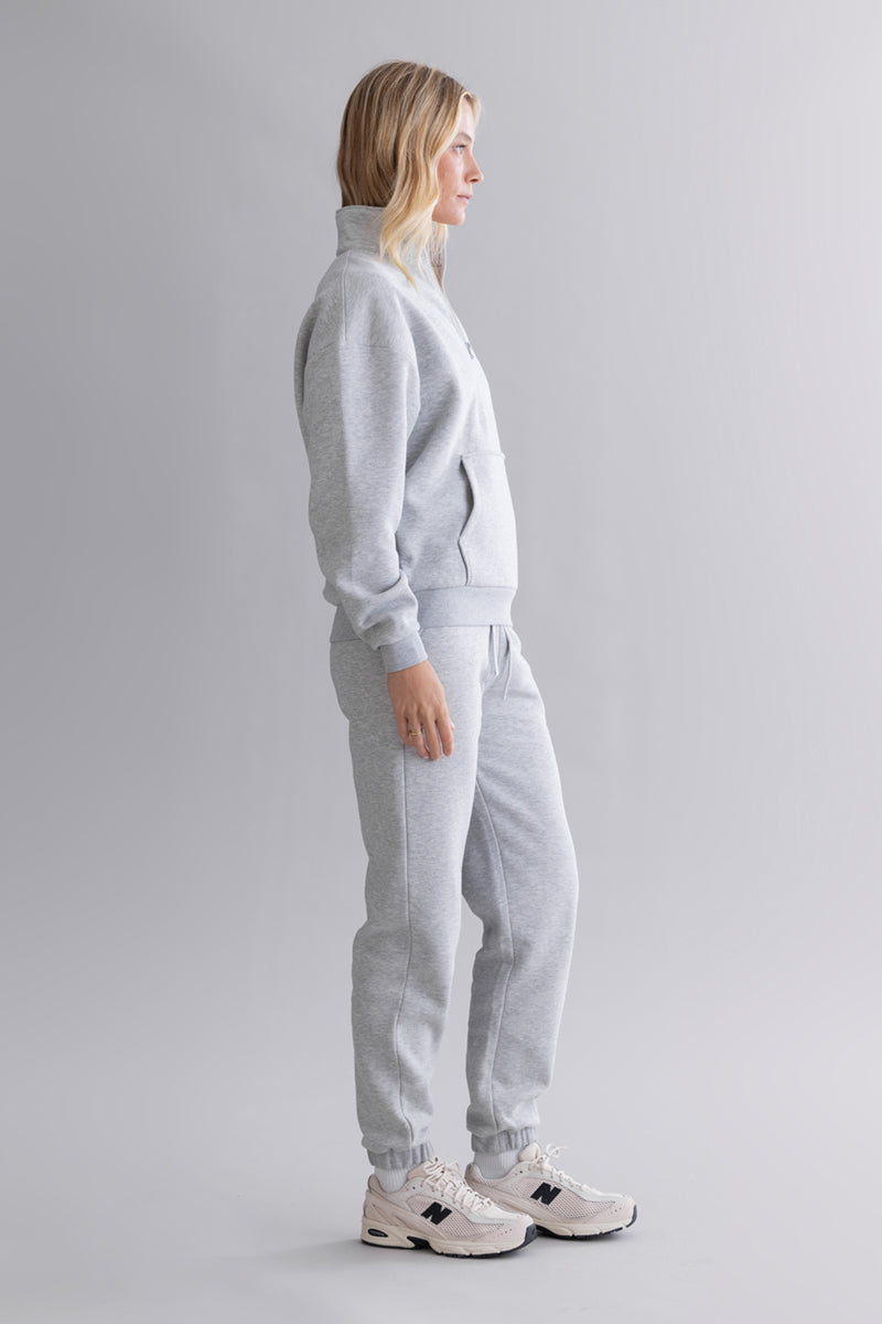 Cuff Sweat Pants - Grey Melange