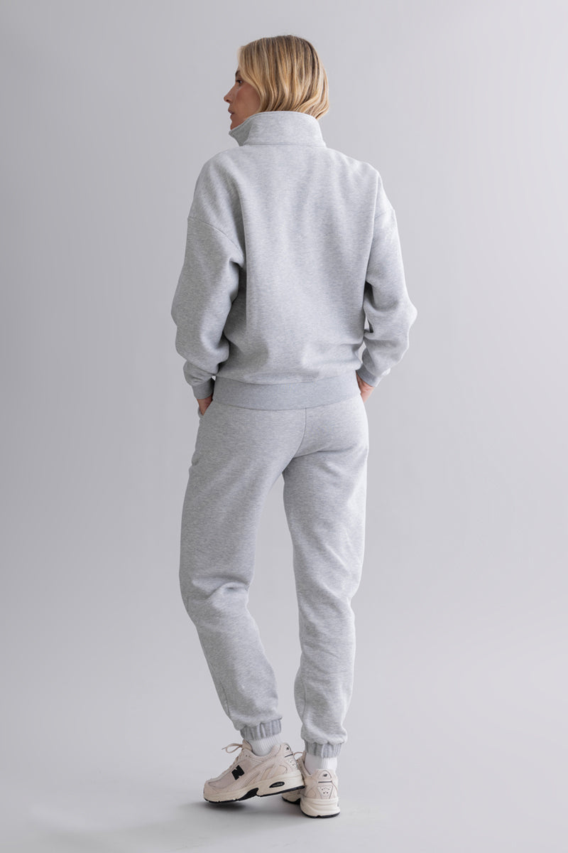 Cuff Sweat Pants - Grey Melange
