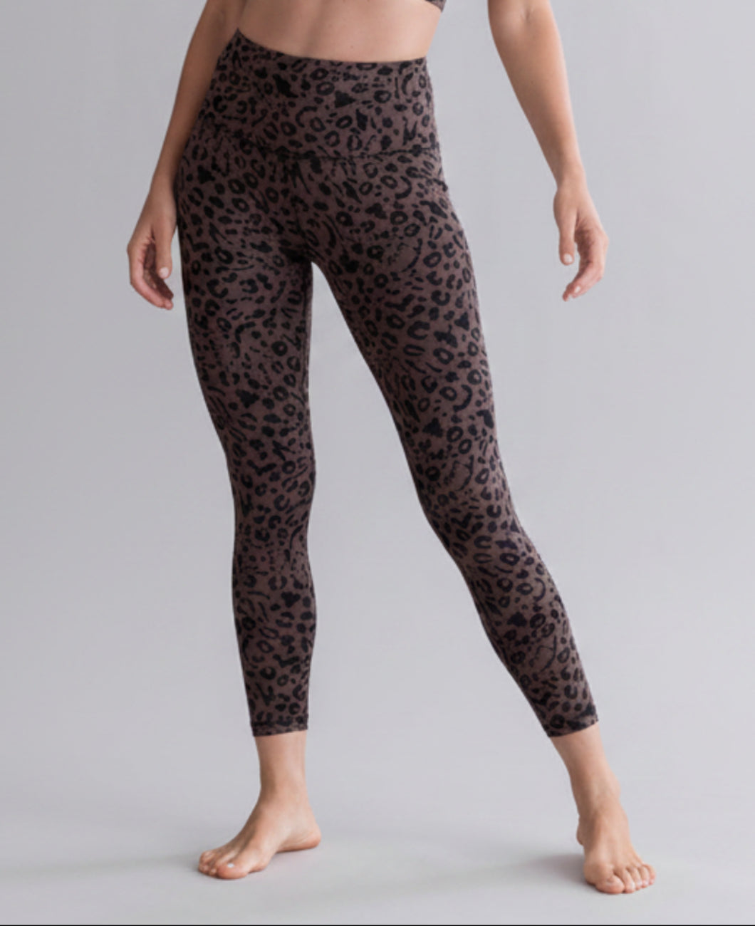 Leggings Cropped Mono Leo - Soft Brown