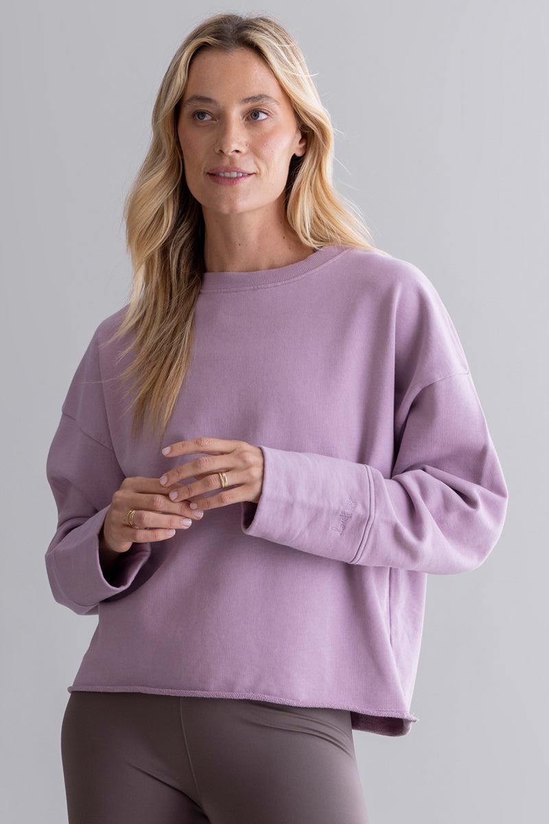 Open Edge Sweater Mauve