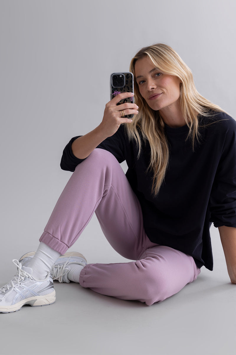 Cuff Sweat Pants - Mauve