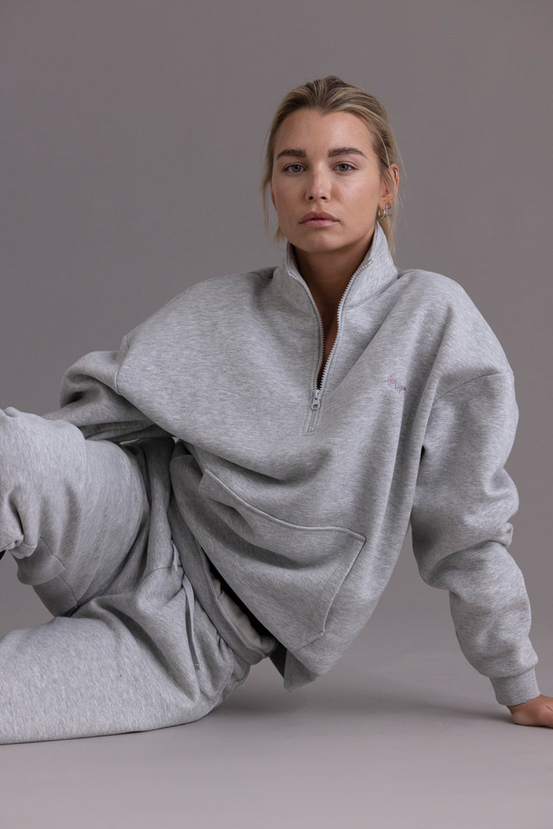Cuff Sweat Pants - Grey Melange