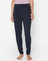 greenyogashop Yogahose mit weitem Bein in Midnight Blue aus weicher Bambusviskose mit elastischem Bund