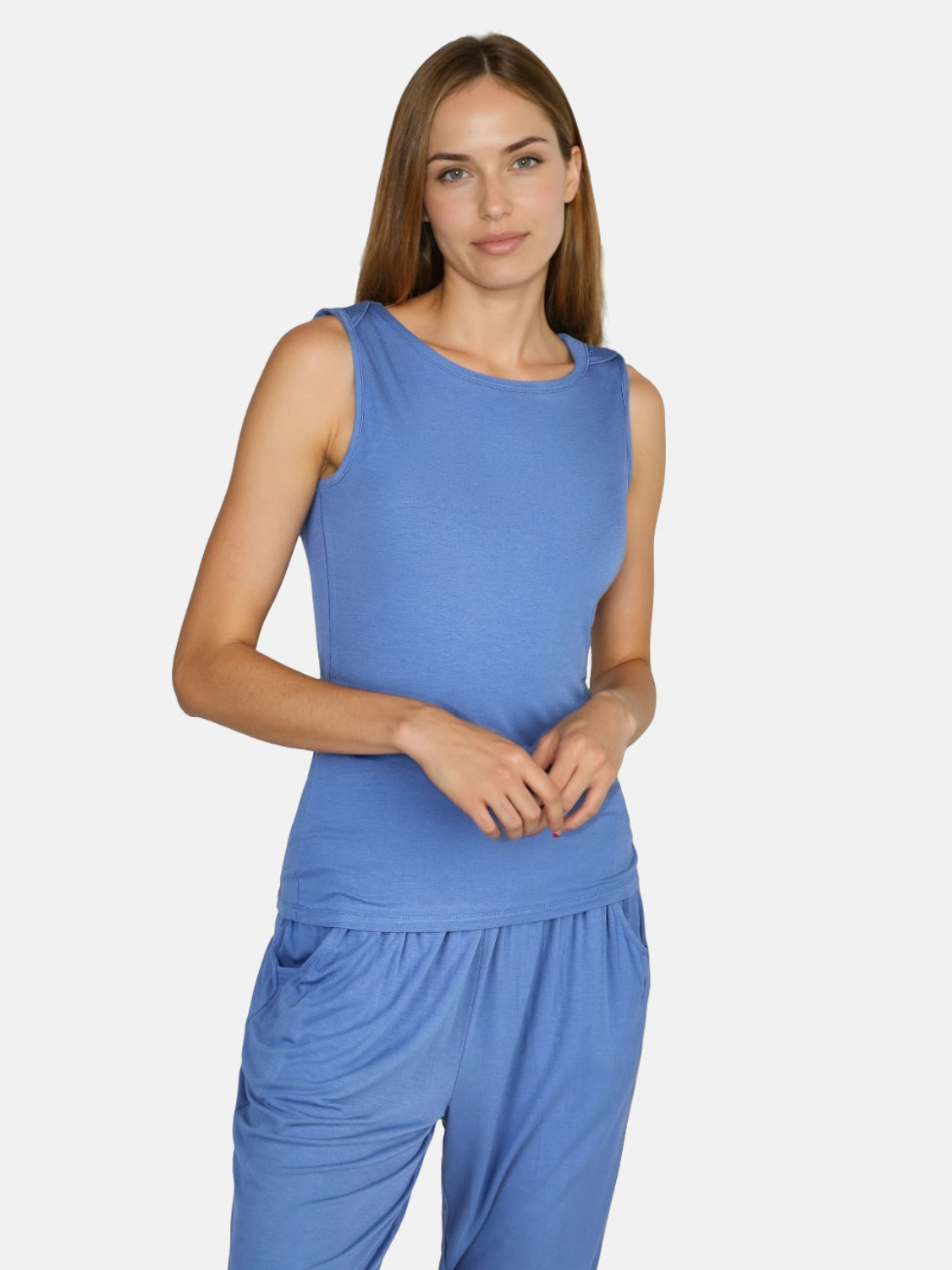 Boat Neck Top - Queen Blue