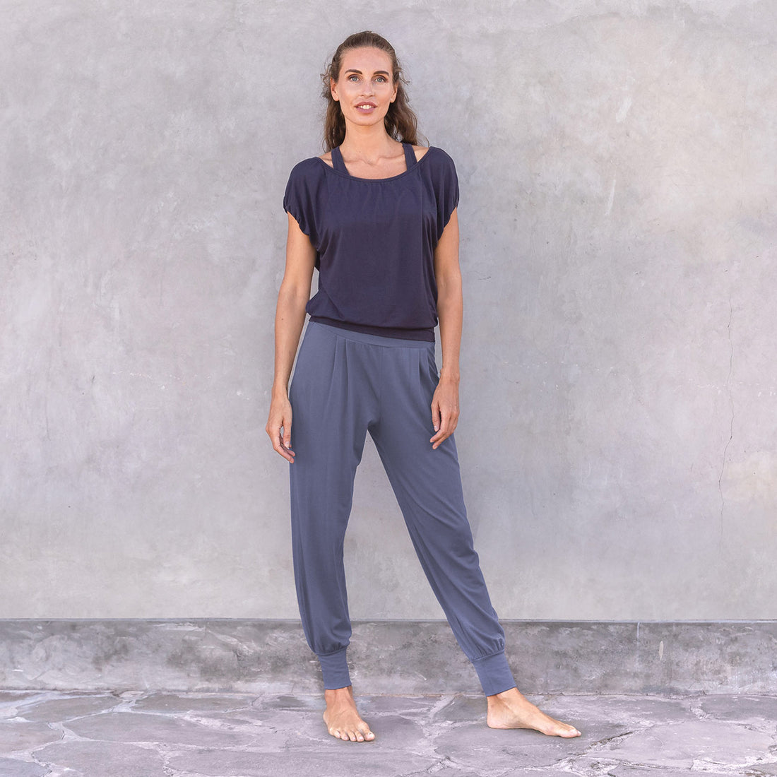 Jaya Organics Hose Naya - Bluegrey   