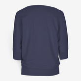 greenyogashop 3/4-Arm Shirt Shirley in Nachtblau aus weicher Bio-Baumwolle mit lässigem Schnitt, Rückansicht