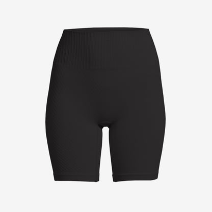 Casall Bikerhose - Seamless Graphical Rib - Black   