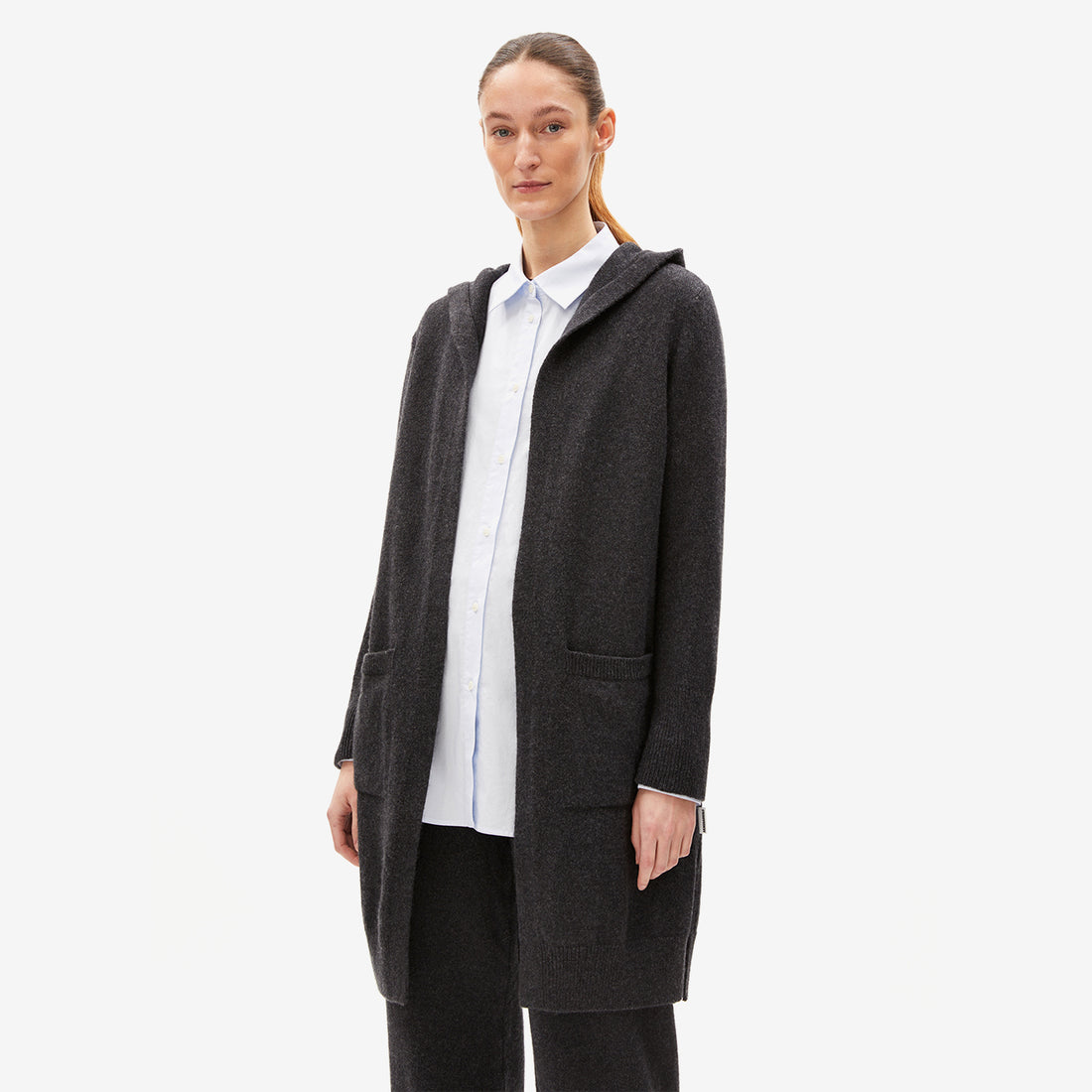 Strickcardigan WARMAA - Steel Melange