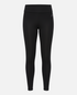 greenyogashop schwarze Leggings aus weicher Bambusviskose mit extrahohem Umschlagbund und knöchellangem Schnitt