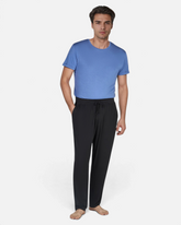 greenyogashop schwarze Herren-Jogginghose aus Bambusviskose mit elastischem Bund und Bündchen