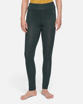 greenyogashop Classic Leggings in Dark Forest aus weicher Bambusviskose mit extrahohem Umschlagbund