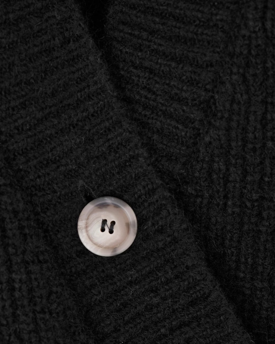 Asymetrischer Cardigan - Schwarz