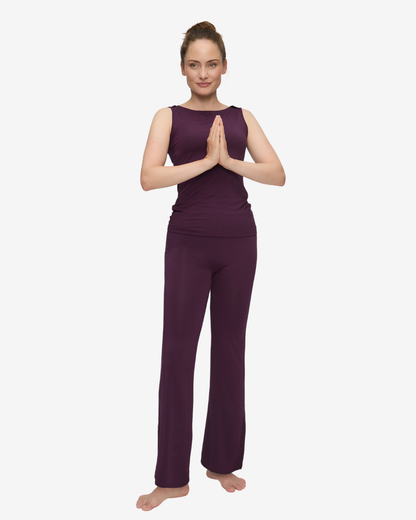Boat Neck Top -  Dark Plum