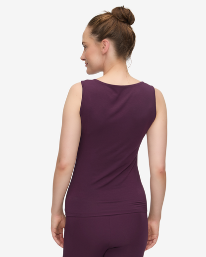 Boat Neck Top -  Dark Plum