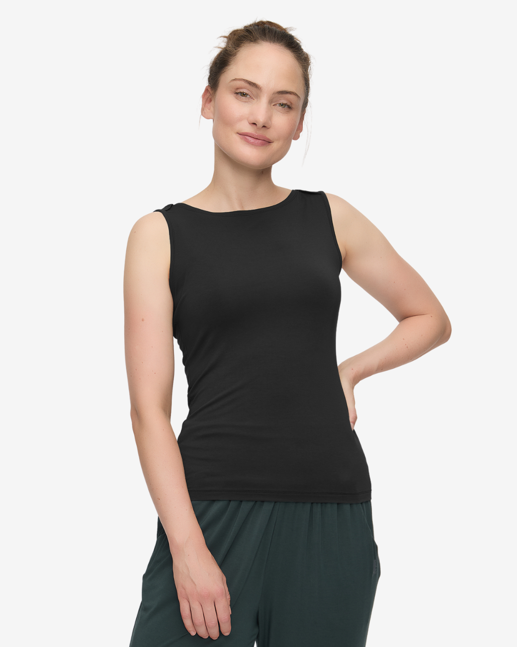 Boat Neck Top - Black