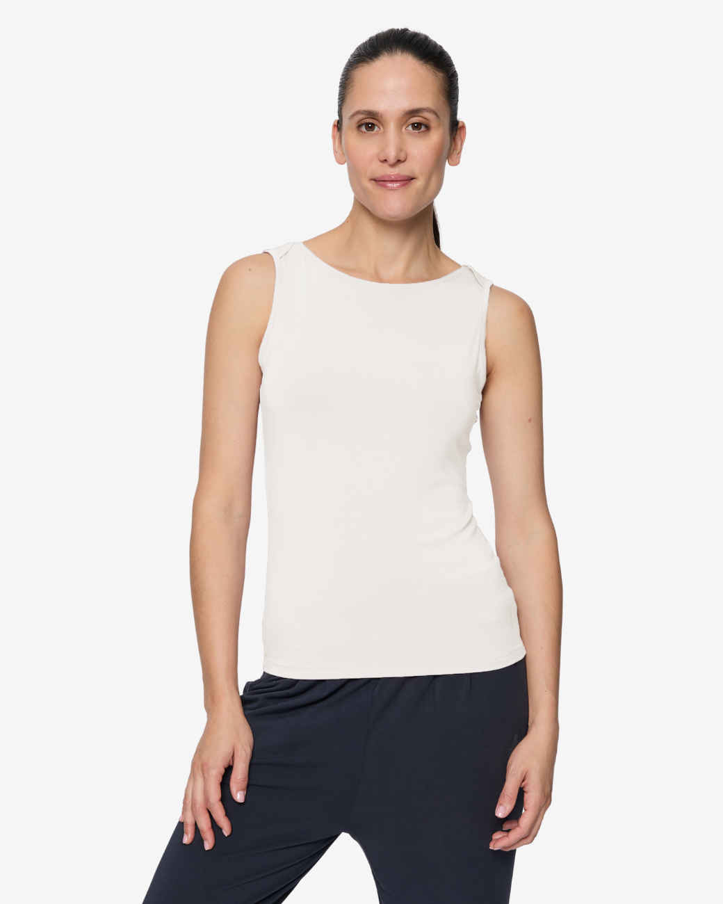 Boat Neck Top - Soft White