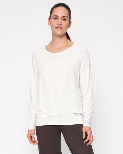 Langarmshirt Boxpleat - Soft White