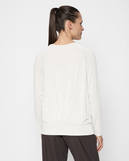Langarmshirt Boxpleat - Soft White
