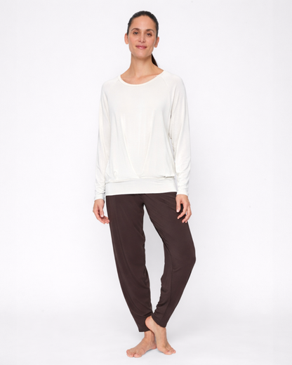 Langarmshirt Boxpleat - Soft White