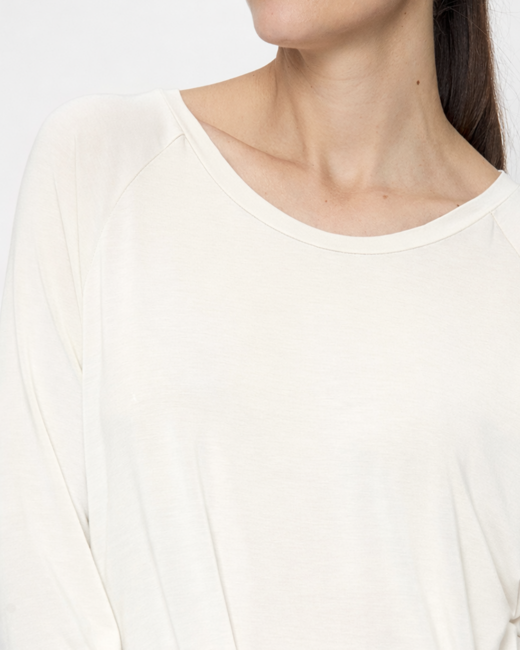 Langarmshirt Boxpleat - Soft White