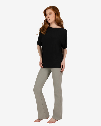 Budhi Short Sleeve Top - Onyx Black