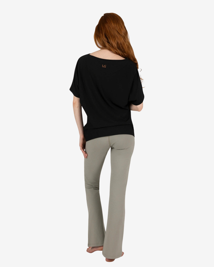 Budhi Short Sleeve Top - Onyx Black