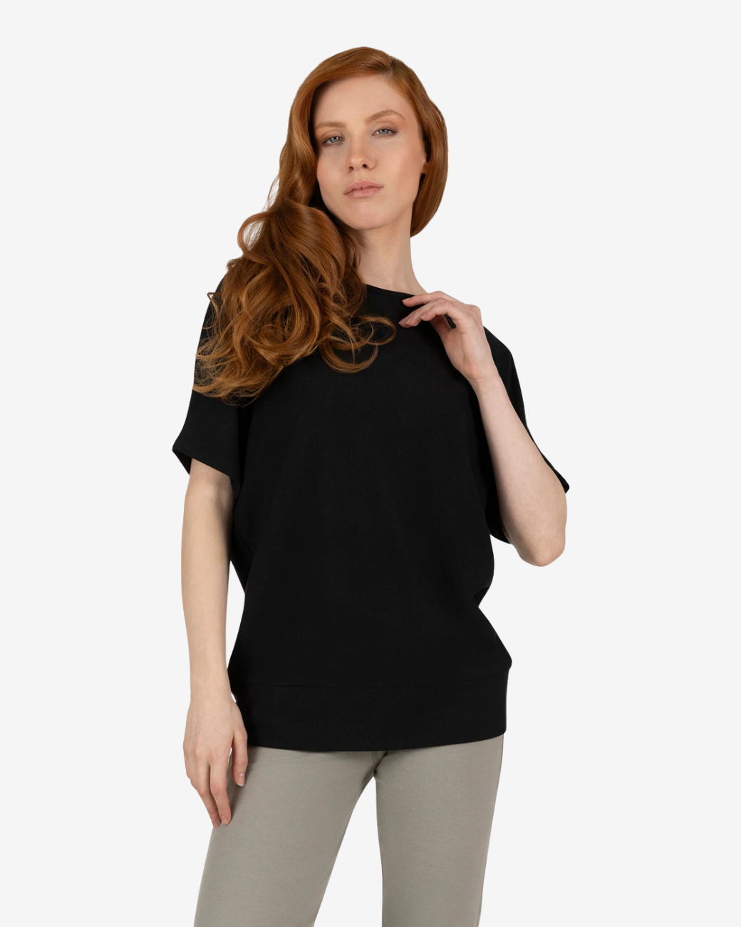 Budhi Short Sleeve Top - Onyx Black