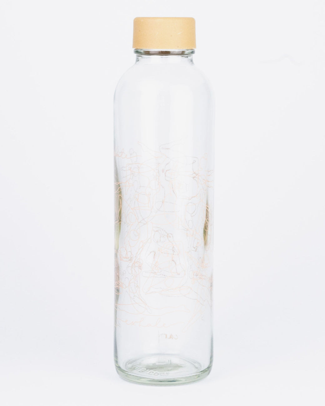 Glastrinkflasche 0,7l INHALE &amp; EXHALE