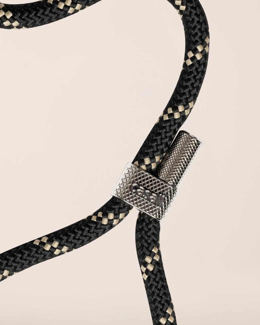 Geflochtener Yoga-Tragegurt - Black/Beige