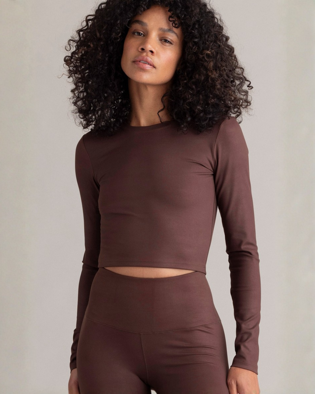 Longsleeve Cropped - Soft Brown