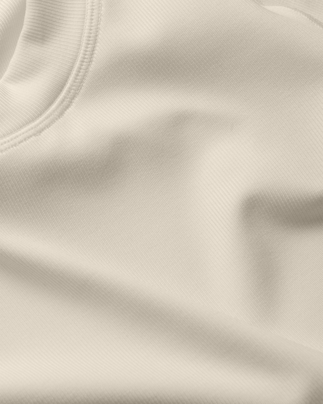 Casall Defined Rib Tee - Cream