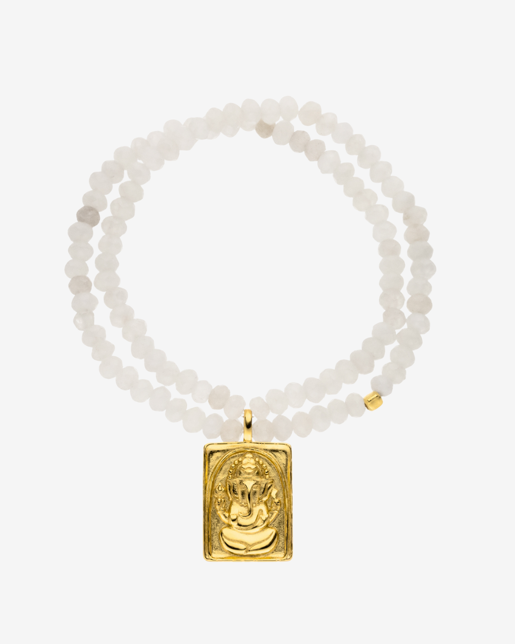 Doppelreihiges Stretcharmband Ganesha Power Gold
