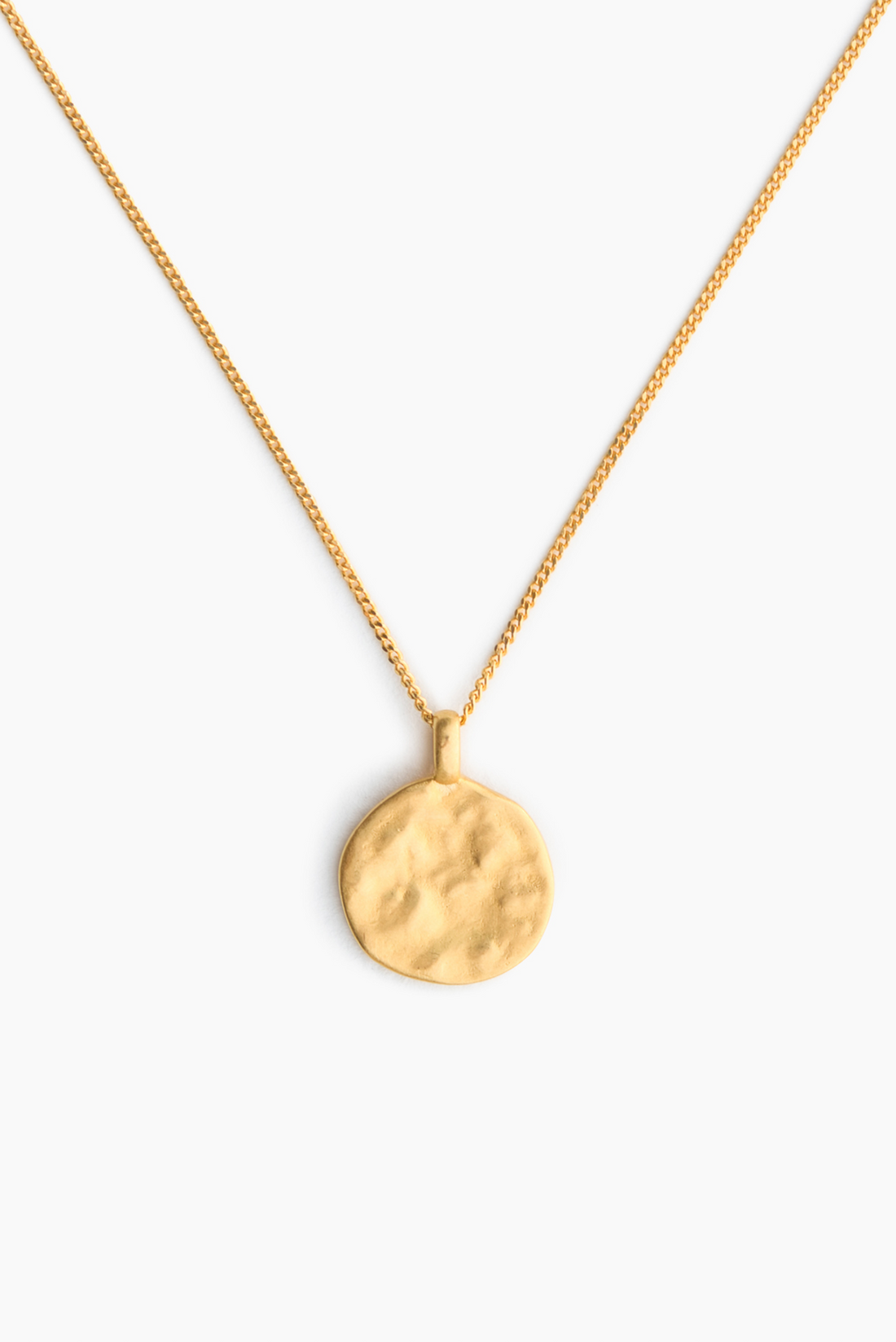 Simple Halskette Gold Gehämmert Handmade Hochwertig Yogaschmuck Minimalismus