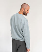 FEND Mens Sweater Stone Blue – Model Back – Lotuscrafts