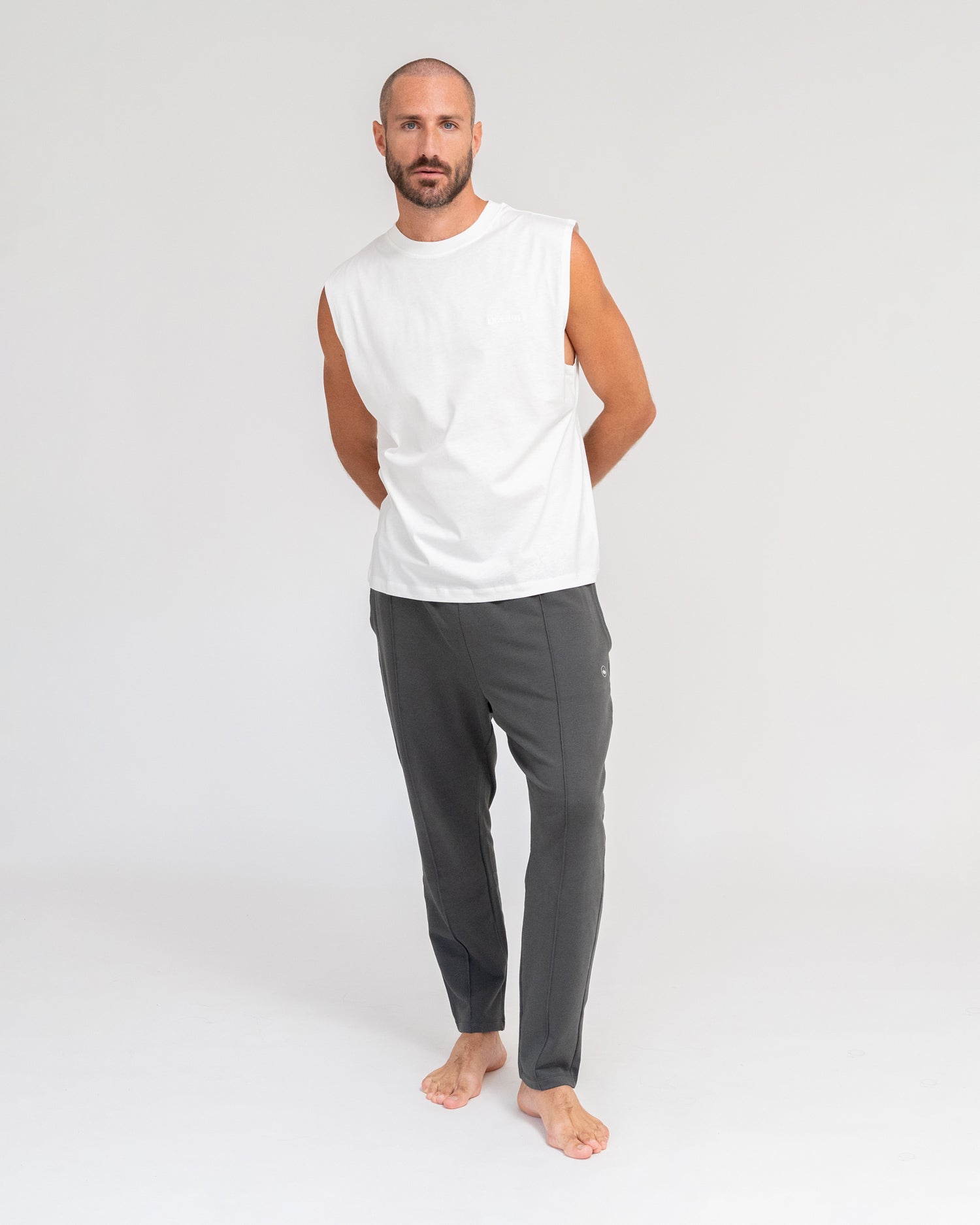 Marshmallow - Yoga Tank Top Model Shot Full Body