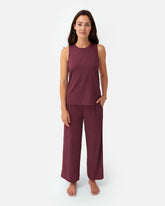 Naima Top Dark Cranberry – Model Full Shot – Lotuscrafts