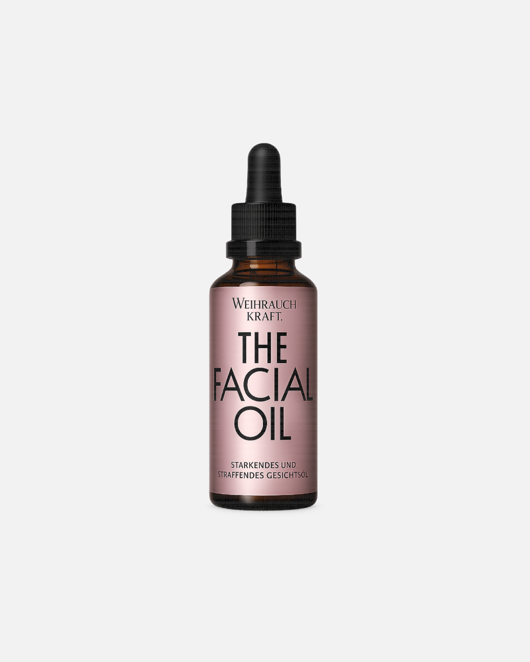 greenyogashop THE FACIAL OIL in einer Braunglasflasche mit Pipette, angereichert mit omanischem Weihrauch