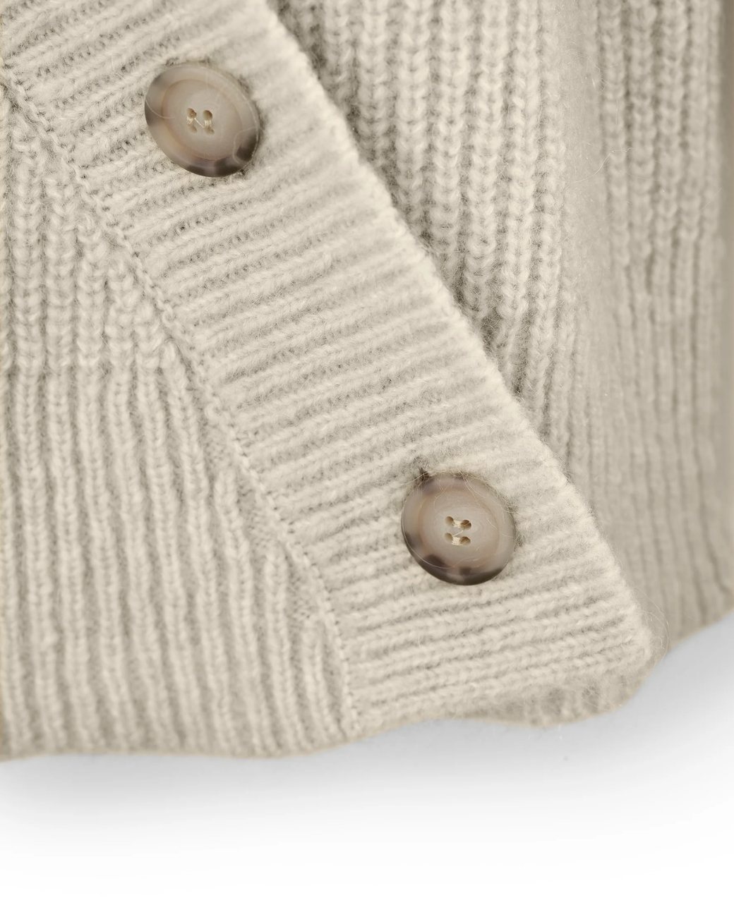 Asymetrischer Cardigan - Beige