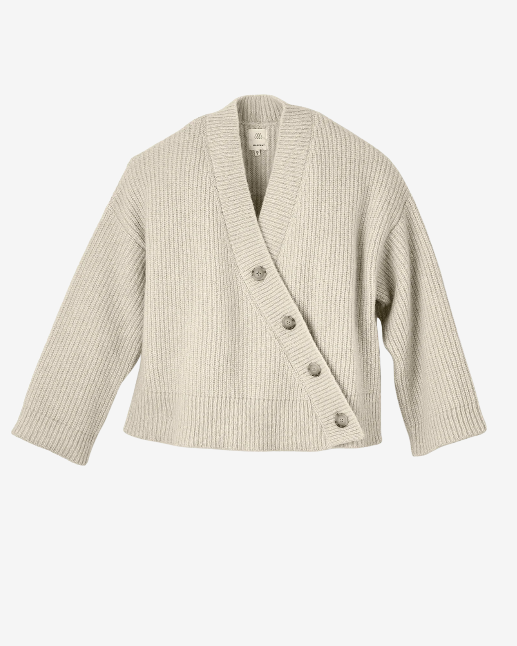 Asymetrischer Cardigan - Beige