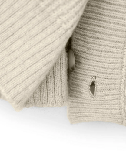 Asymetrischer Cardigan - Beige