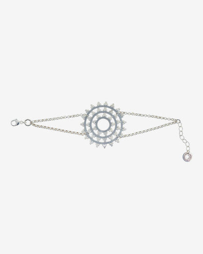 Karma Armband &quot;Wheel of Karma&quot; Silber