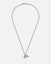 greenyogashop Sternzeichen Kette Schütze aus Sterlingsilber mit blauem Chalcedon an einer dunkelblauen Schnur