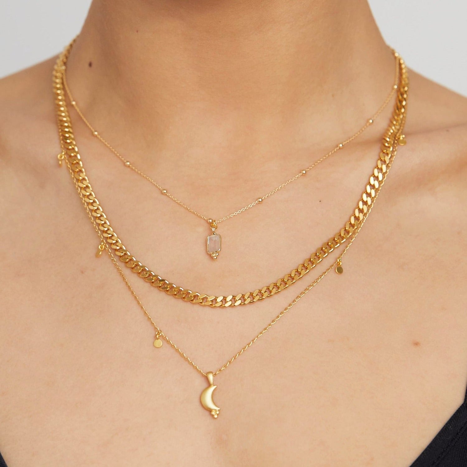 Mond Kette Magic Moon Gold – Layering Look – Hoffnungsträger